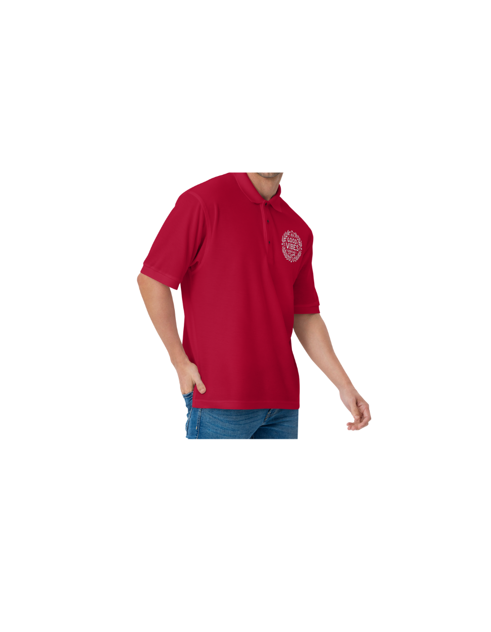 the 'Good Vibes Spread Love' polo!