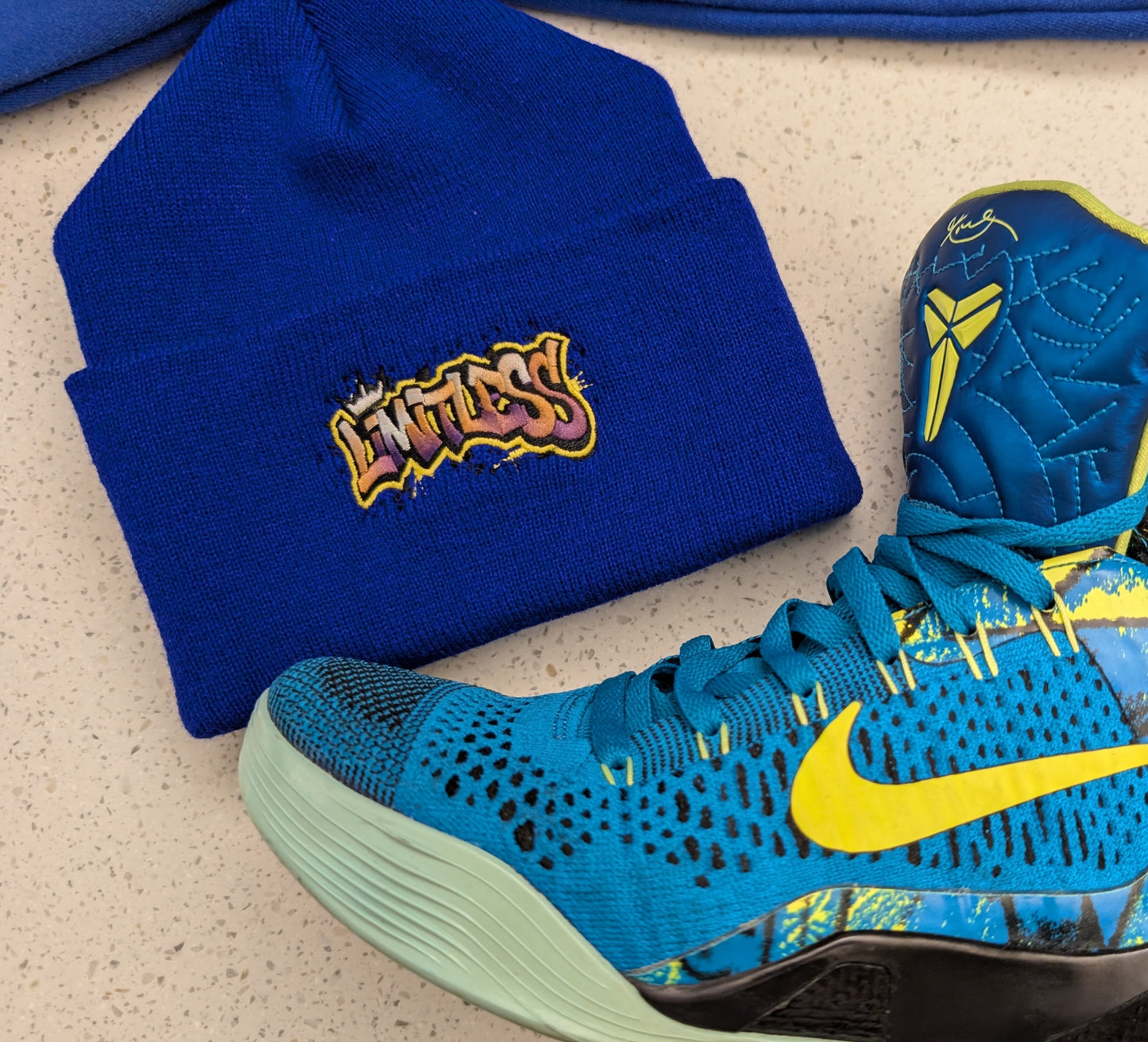 Limitless Hyper Blue Graffiti Beanie