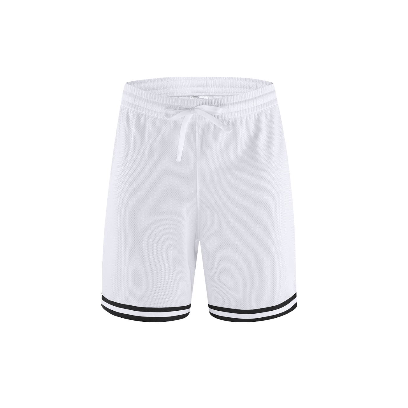 White Mesh Athletic Shorts