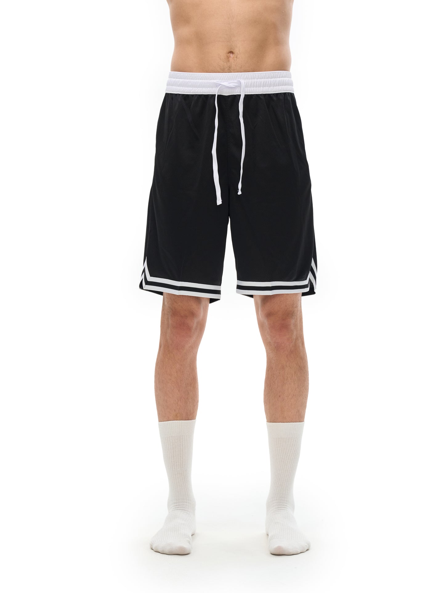 Black Mesh Athletic Shorts