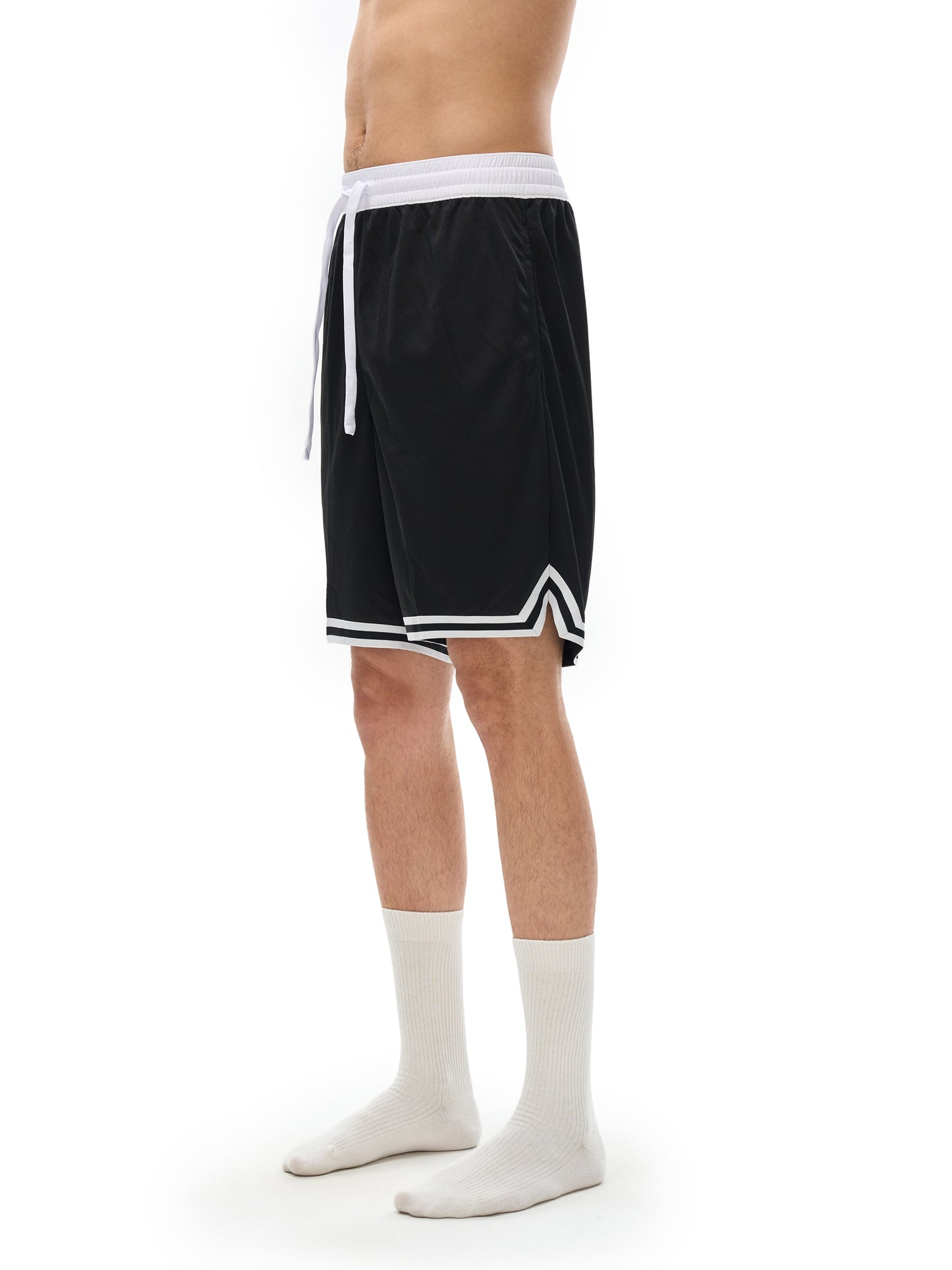 Black Mesh Athletic Shorts