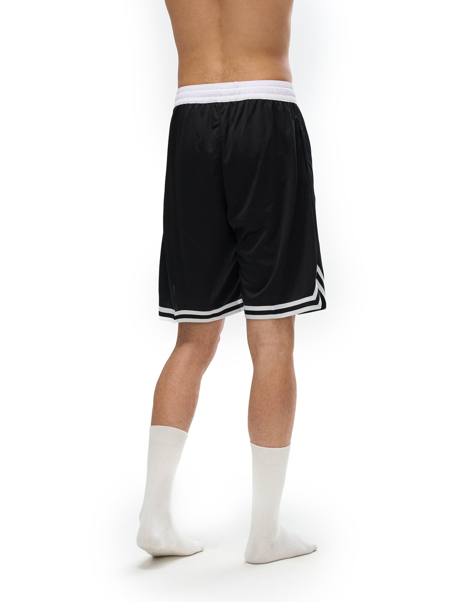 Black Mesh Athletic Shorts