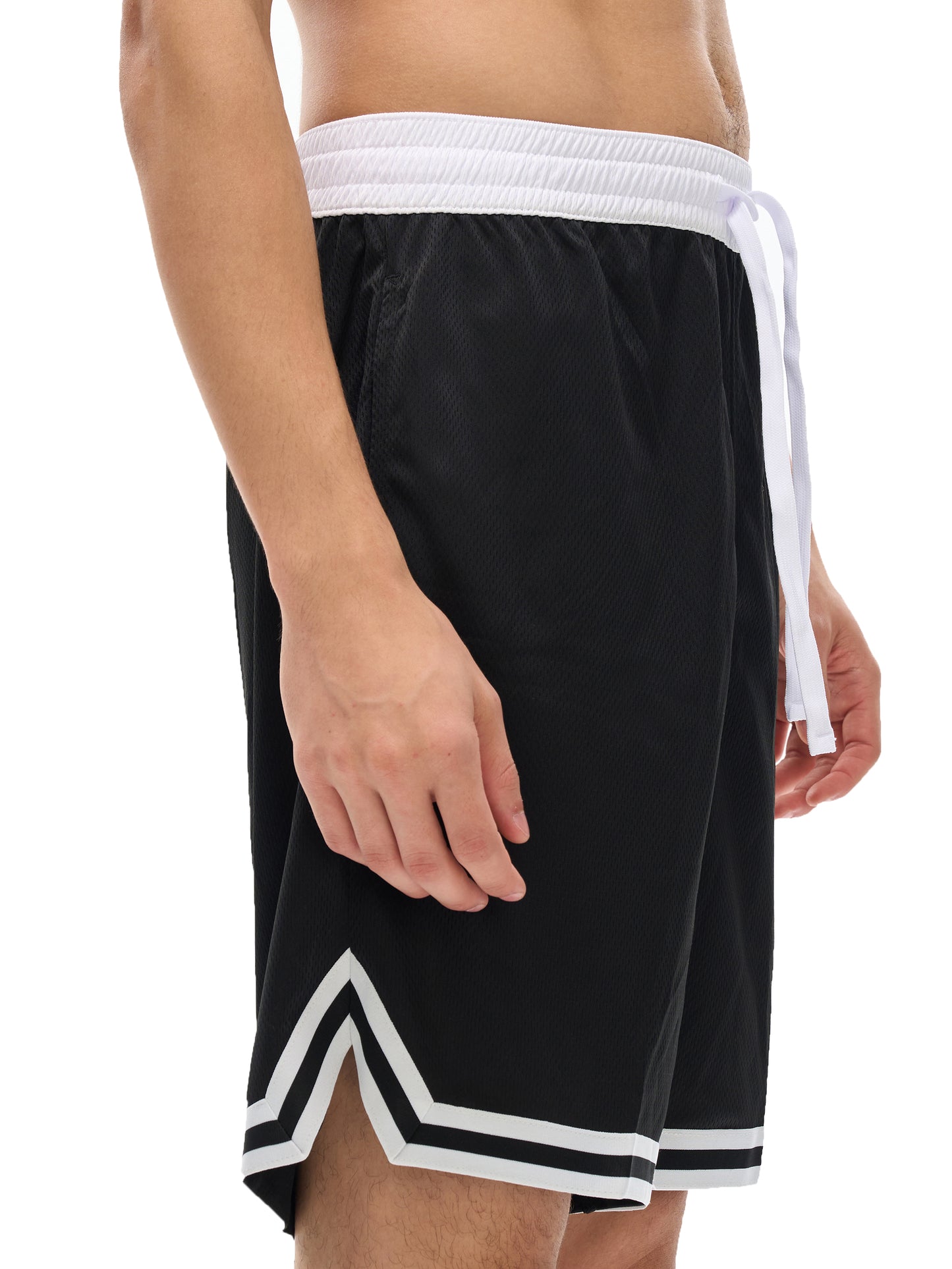 Black Mesh Athletic Shorts
