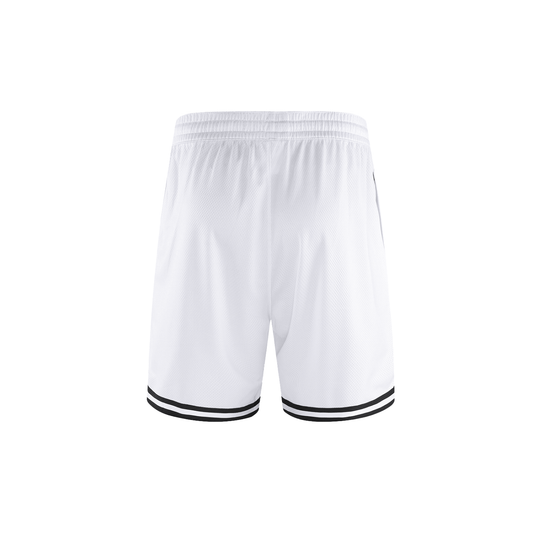 White Mesh Athletic Shorts