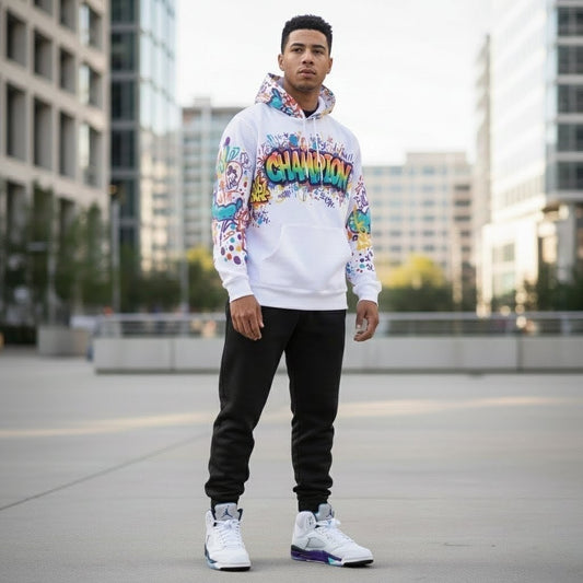 Graffiti Hoodie CHAMP Edition Good Vibes Spread Love