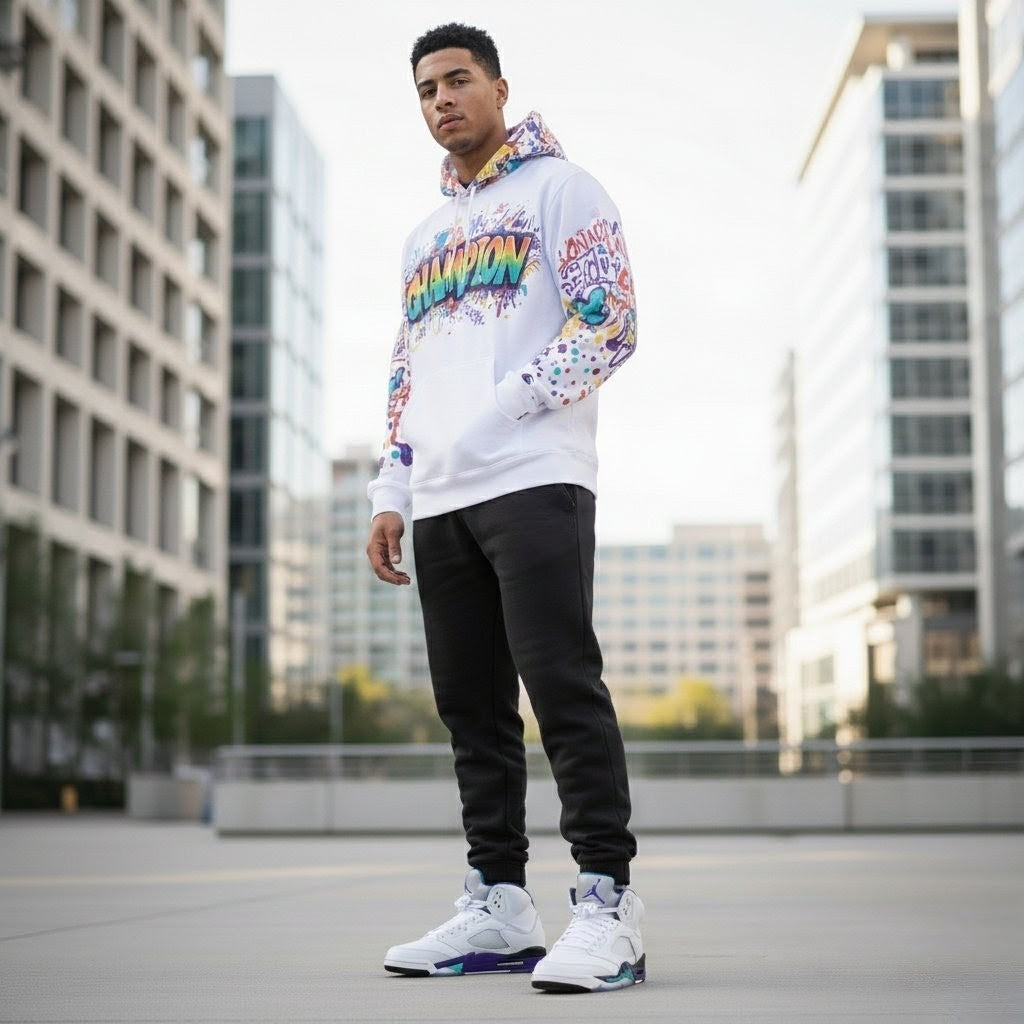 Graffiti Hoodie CHAMP Edition Good Vibes Spread Love