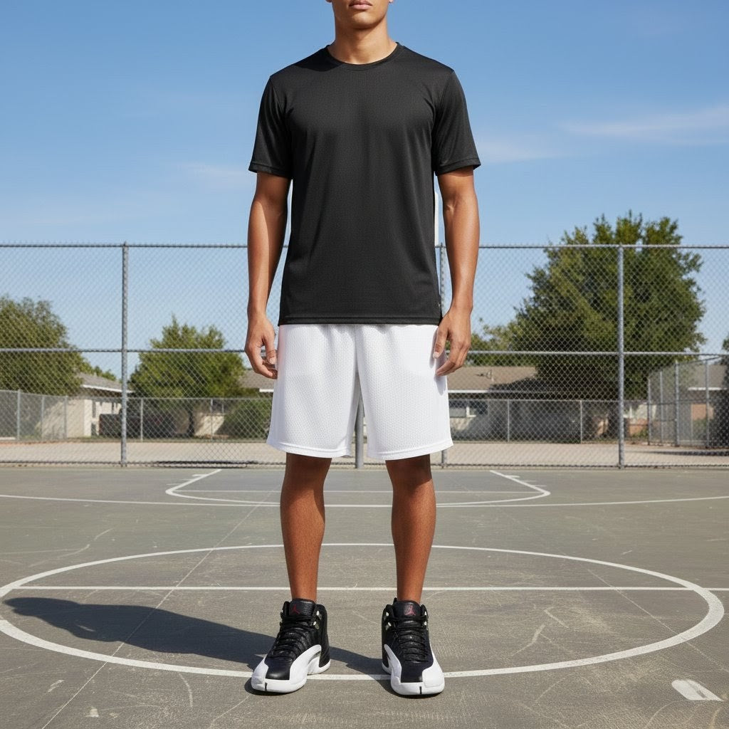 Mesh Drawstring Shorts