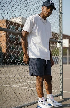 Mesh Drawstring Shorts