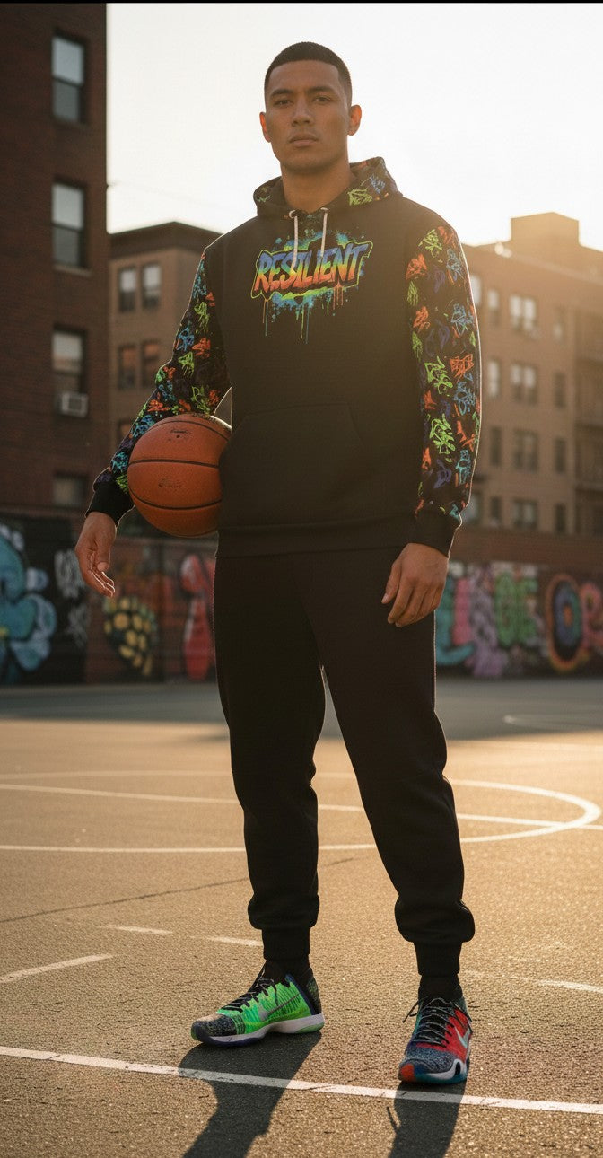 RESILIENT graffiti hoodie