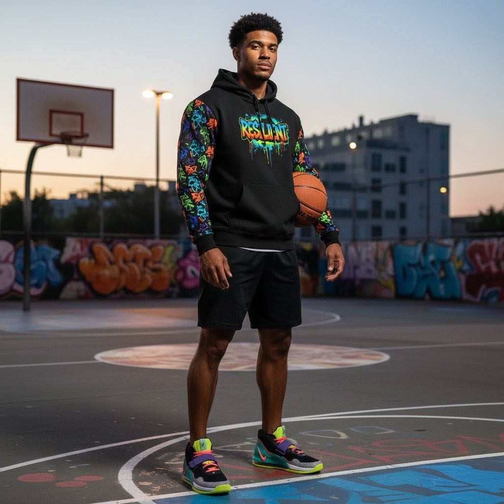 RESILIENT graffiti hoodie