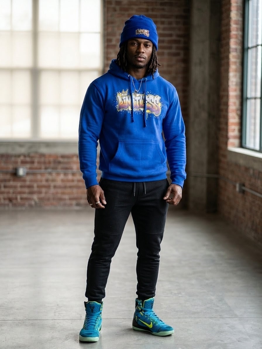 Limitless Hyper Blue Graffiti Hoodie