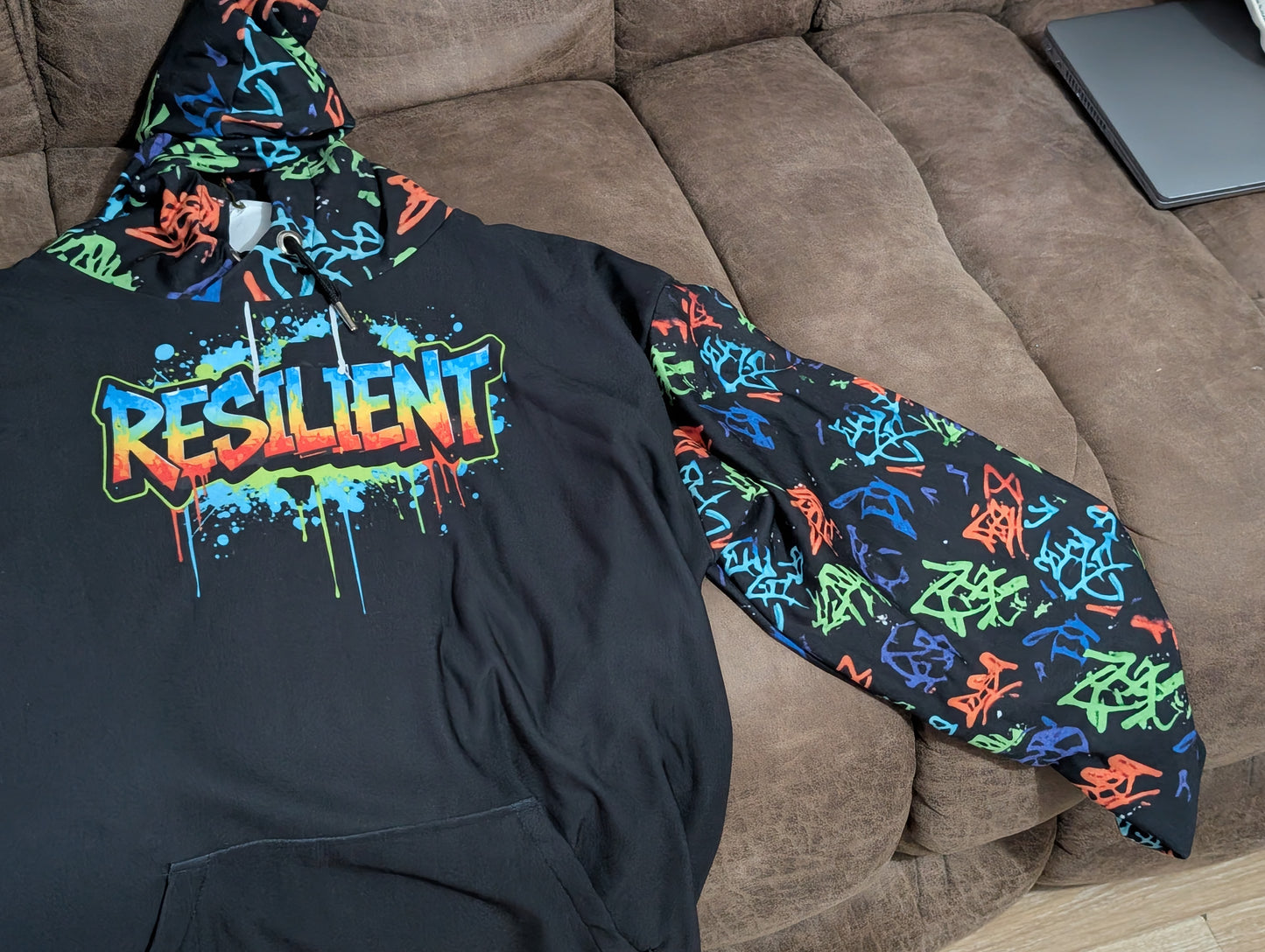 RESILIENT graffiti hoodie