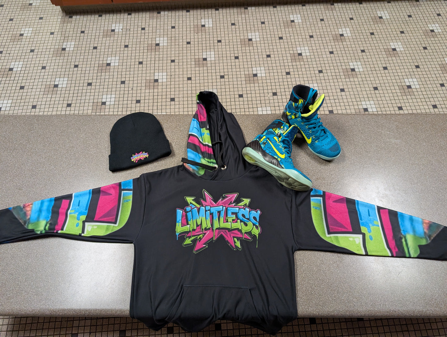 Limitless Neon Graffiti Hoodie