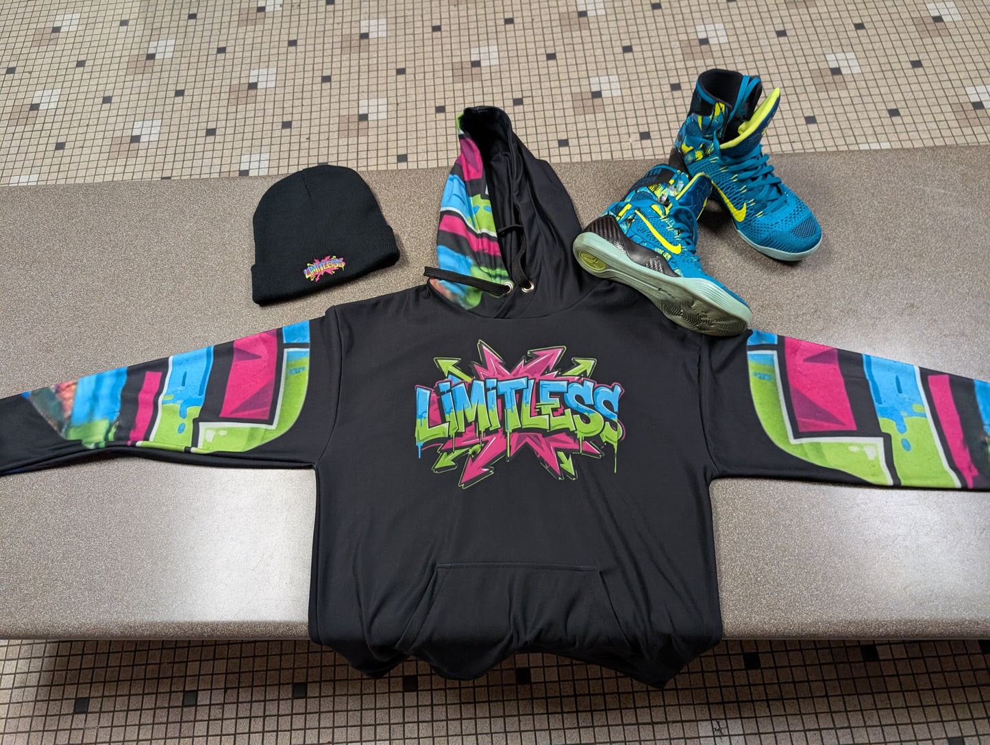 Limitless Neon Graffiti Hoodie