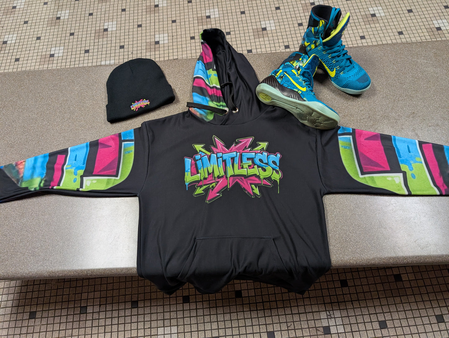 Limitless Neon Graffiti Hoodie