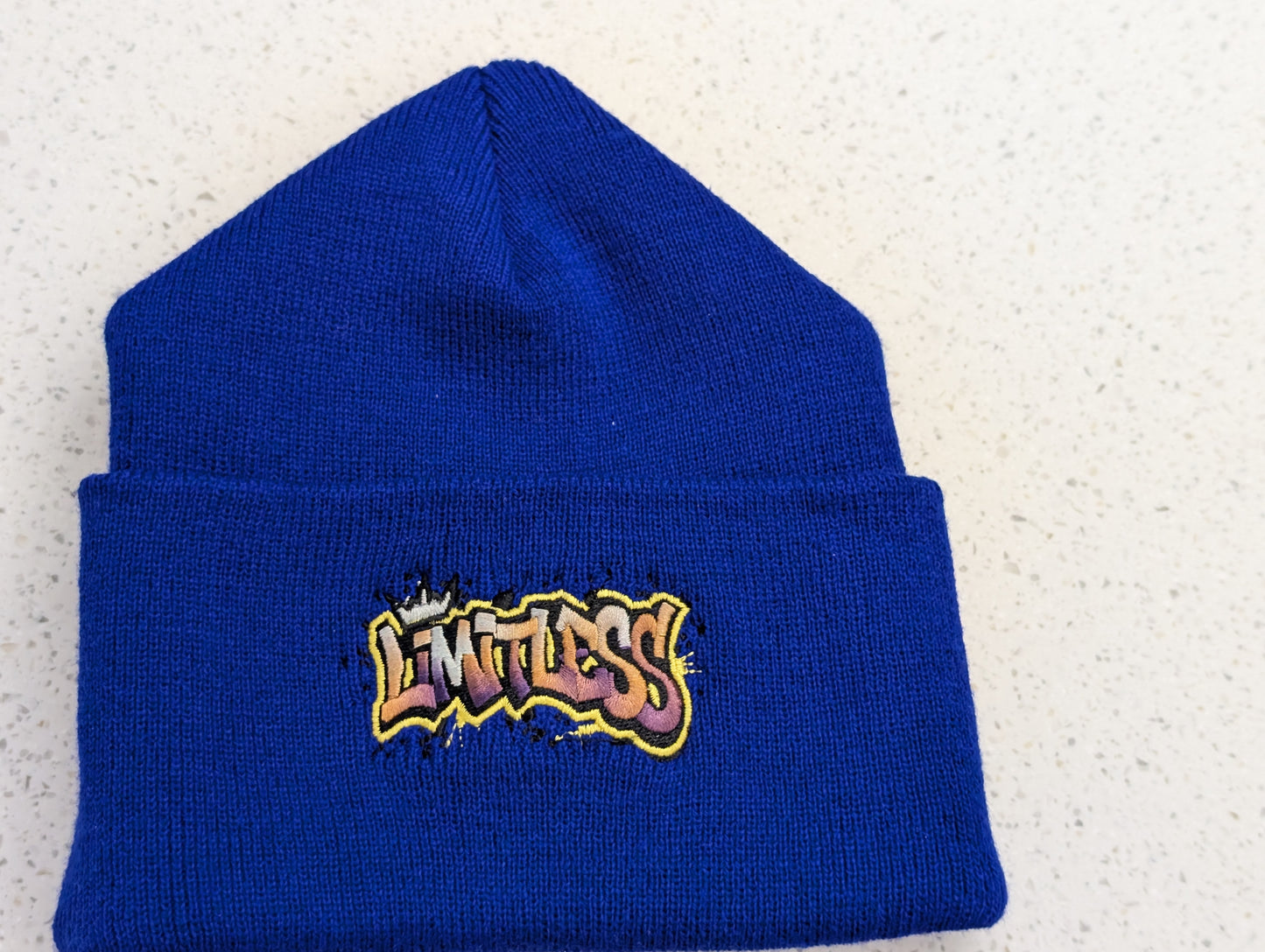 Limitless Hyper Blue Graffiti Beanie