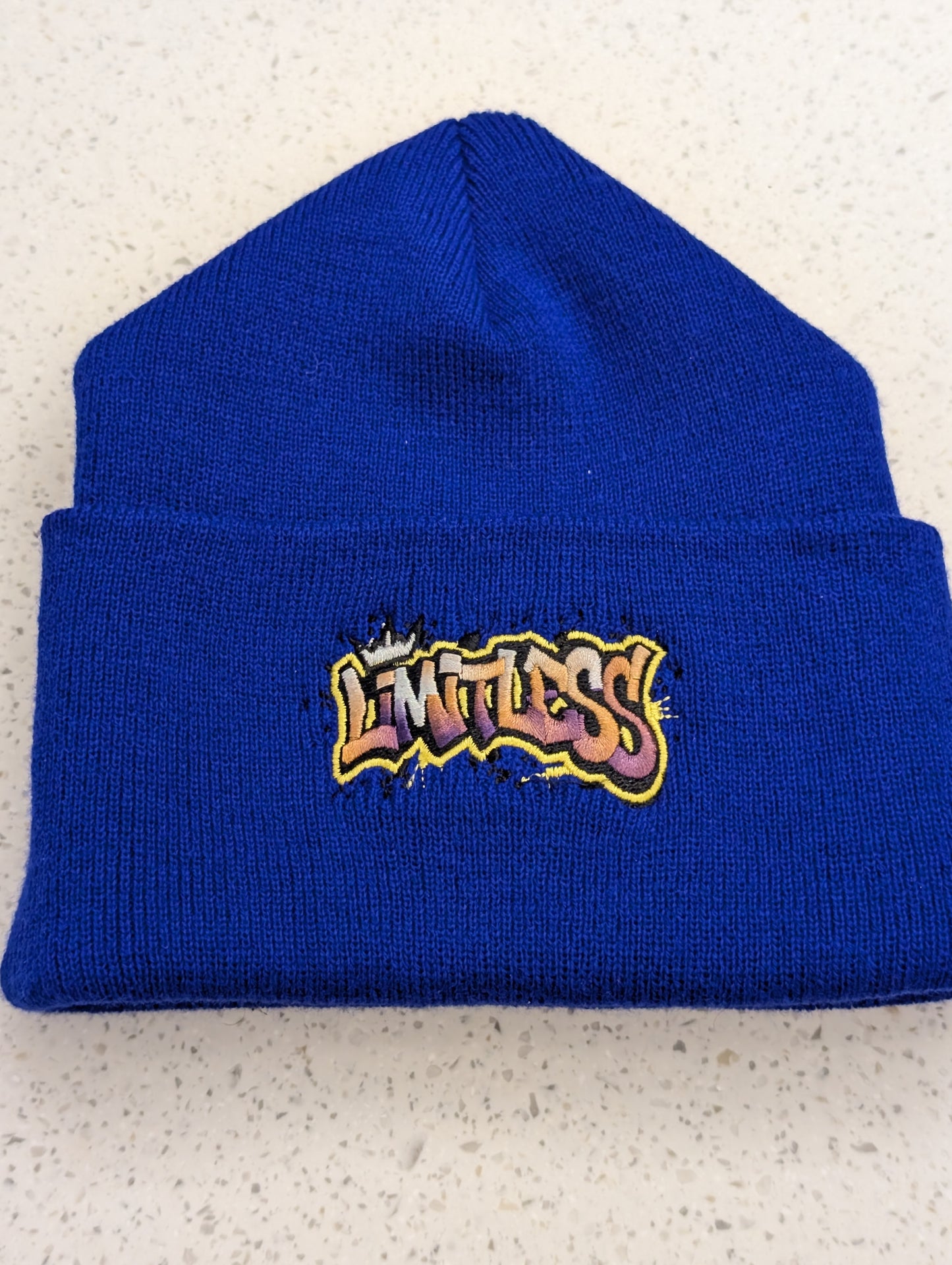 Limitless Hyper Blue Graffiti Beanie