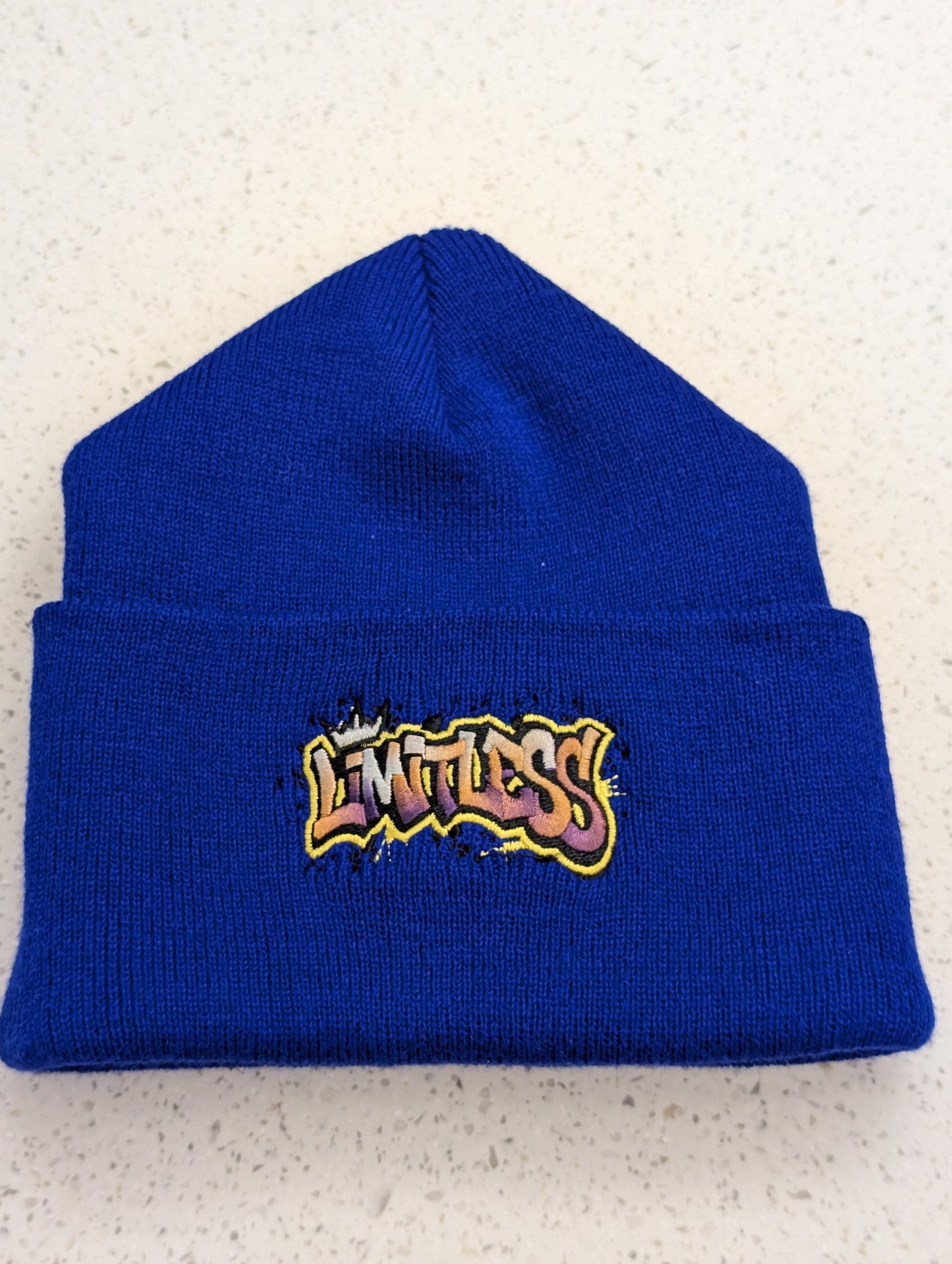 Limitless Hyper Blue Graffiti Beanie